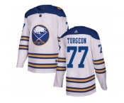 Men Adidas Buffalo Sabres #77 Pierre Turgeon White Authentic 2018 Winter Classic Stitched NHL Jersey