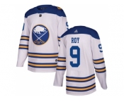 Men Adidas Buffalo Sabres #9 Derek Roy White Authentic 2018 Winter Classic Stitched NHL Jersey