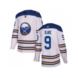 Men Adidas Buffalo Sabres #9 Evander Kane White Authentic 2018 Winter Classic Stitched NHL Jersey