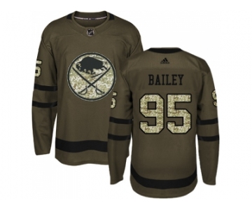 Men Adidas Buffalo Sabres #95 Justin Bailey Green Salute to Service Stitched NHL Jersey