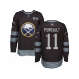 Men's Adidas Buffalo Sabres #11 Gilbert Perreault Authentic Black 1917-2017 100th Anniversary NHL Jersey