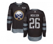 Men's Adidas Buffalo Sabres #26 Matt Moulson Authentic Black 1917-2017 100th Anniversary NHL Jersey