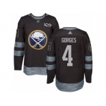 Men's Adidas Buffalo Sabres #4 Josh Gorges Authentic Black 1917-2017 100th Anniversary NHL Jersey