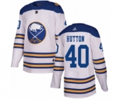 Men's Adidas Buffalo Sabres #40 Carter Hutton Authentic White 2018 Winter Classic NHL Jersey