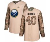 Men's Adidas Buffalo Sabres #40 Robin Lehner Authentic Camo Veterans Day Practice NHL Jersey