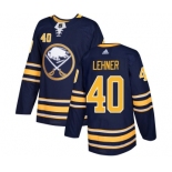 Men's Adidas Buffalo Sabres #40 Robin Lehner Authentic Navy Blue Home NHL Jersey