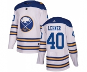 Men's Adidas Buffalo Sabres #40 Robin Lehner Authentic White 2018 Winter Classic NHL Jersey