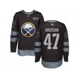 Men's Adidas Buffalo Sabres #47 Zach Bogosian Authentic Black 1917-2017 100th Anniversary NHL Jersey