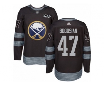 Men's Adidas Buffalo Sabres #47 Zach Bogosian Authentic Black 1917-2017 100th Anniversary NHL Jersey