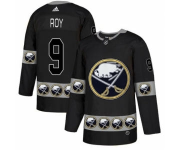 Men's Adidas Buffalo Sabres #9 Derek Roy Authentic Black Team Logo Fashion NHL Jersey