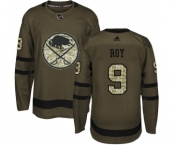 Men's Adidas Buffalo Sabres #9 Derek Roy Authentic Green Salute to Service NHL Jersey