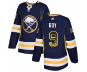 Men's Adidas Buffalo Sabres #9 Derek Roy Authentic Navy Blue Drift Fashion NHL Jersey