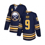 Men's Adidas Buffalo Sabres #9 Derek Roy Authentic Navy Blue Home NHL Jersey