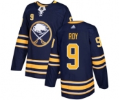 Men's Adidas Buffalo Sabres #9 Derek Roy Authentic Navy Blue Home NHL Jersey