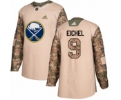 Men's Adidas Buffalo Sabres #9 Jack Eichel Authentic Camo Veterans Day Practice NHL Jersey