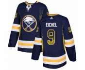 Men's Adidas Buffalo Sabres #9 Jack Eichel Authentic Navy Blue Drift Fashion NHL Jersey