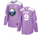 Men's Adidas Buffalo Sabres #9 Jack Eichel Authentic Purple Fights Cancer Practice NHL Jersey