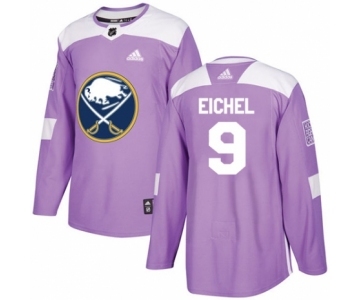 Men's Adidas Buffalo Sabres #9 Jack Eichel Authentic Purple Fights Cancer Practice NHL Jersey