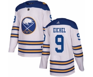 Men's Adidas Buffalo Sabres #9 Jack Eichel Authentic White 2018 Winter Classic NHL Jersey