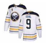 Men's Adidas Buffalo Sabres #9 Jack Eichel Authentic White Away NHL Jersey