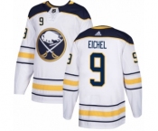 Men's Adidas Buffalo Sabres #9 Jack Eichel Authentic White Away NHL Jersey