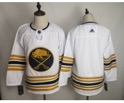 Men's Adidas Buffalo Sabres Blank Authentic White 50th anniversary  NHL Jersey