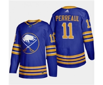 Men's Buffalo Sabres #11 Gilbert Perreault 2020-21 Home Authentic Player Stitched Hockey Jersey Royal Blue