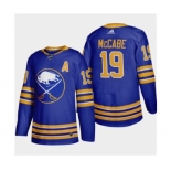 Men's Buffalo Sabres #19 Jake Mccabe 2020-21 Home Authentic Player Stitched Hockey Jersey Royal Blue