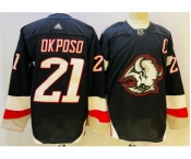 Men's Buffalo Sabres #21 Kyle Okposo 2022-23 Black Stitched Jersey