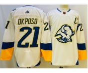 Men's Buffalo Sabres #21 Kyle Okposo White 2022 Reverse Retro Authentic Jersey