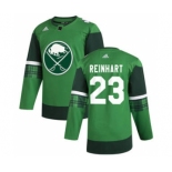 Men's Buffalo Sabres #23 Sam Reinhart 2020 St. Patrick's Day Stitched Hockey Jersey Green