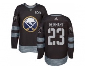 Men's Buffalo Sabres #23 Sam Reinhart Black 1917-2017 100th Anniversary Stitched NHL Jersey