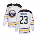 Men's Buffalo Sabres #23 Sam Reinhart White Road Stitched Hockey Jersey