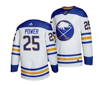 Men's Buffalo Sabres #25 Owen Power White Stitched Jersey