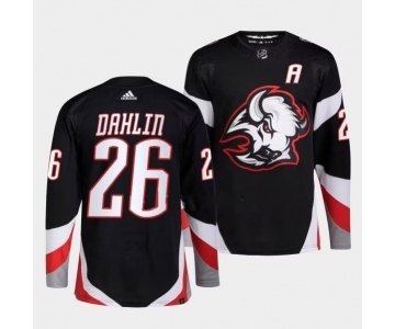 Men's Buffalo Sabres #26 Rasmus Dahlin Black 2022-23 Stitched Jersey