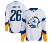 Men's Buffalo Sabres #26 Rasmus Dahlin White 2022-23 Reverse Retro Stitched Jersey