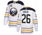 Men's Buffalo Sabres #26 Rasmus Dahlin White Road Stitched Hockey Jersey