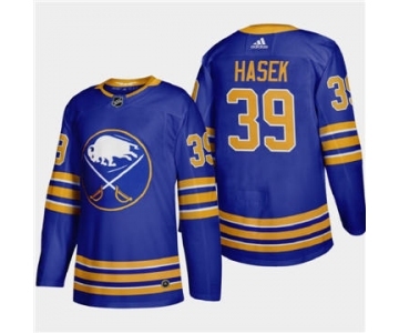 Men's Buffalo Sabres #39 Dominik Hasek 2020-21 Home Authentic Player Stitched Hockey Jersey Royal Blue