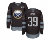 Men's Buffalo Sabres #39 Dominik Hasek Black 1917-2017 100th Anniversary Stitched NHL Jersey