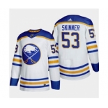 Men's Buffalo Sabres #53 Jeff Skinner 2020-21 Away Authentic Player Stitched Hockey Jersey White