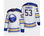 Men's Buffalo Sabres #53 Jeff Skinner 2020-21 Away Authentic Player Stitched Hockey Jersey White