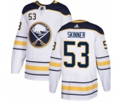 Men's Buffalo Sabres #53 Jeff Skinner White Road Stitched Hockey Jersey