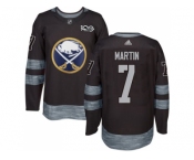 Men's Buffalo Sabres #7 Rick Martin Black 1917-2017 100th Anniversary Stitched NHL Jersey