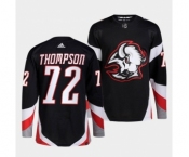 Men's Buffalo Sabres #72 Tage Thompson Black 2022-23 Stitched Jersey