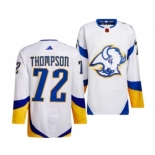 Men's Buffalo Sabres #72 Tage Thompson White 2022-23 Reverse Retro Stitched Jersey