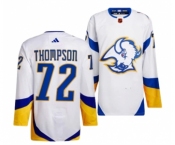 Men's Buffalo Sabres #72 Tage Thompson White 2022-23 Reverse Retro Stitched Jersey