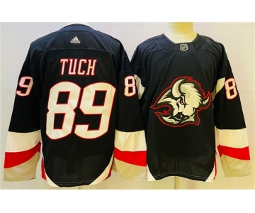 Men's Buffalo Sabres #89 Alex Tuch 2022-23 Black Stitched Jersey