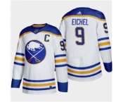 Men's Buffalo Sabres #9 Jack Eichel 2020-21 Away Authentic Player Stitched Hockey Jersey White