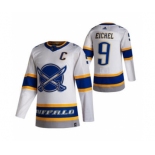 Men's Buffalo Sabres #9 Jack Eichel White 2020-21 Reverse Retro Alternate Hockey Jersey