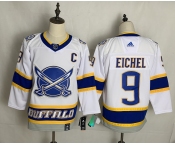 Men's Buffalo Sabres #9 Jack Eichel White Authentic 2020 Hockey Jersey